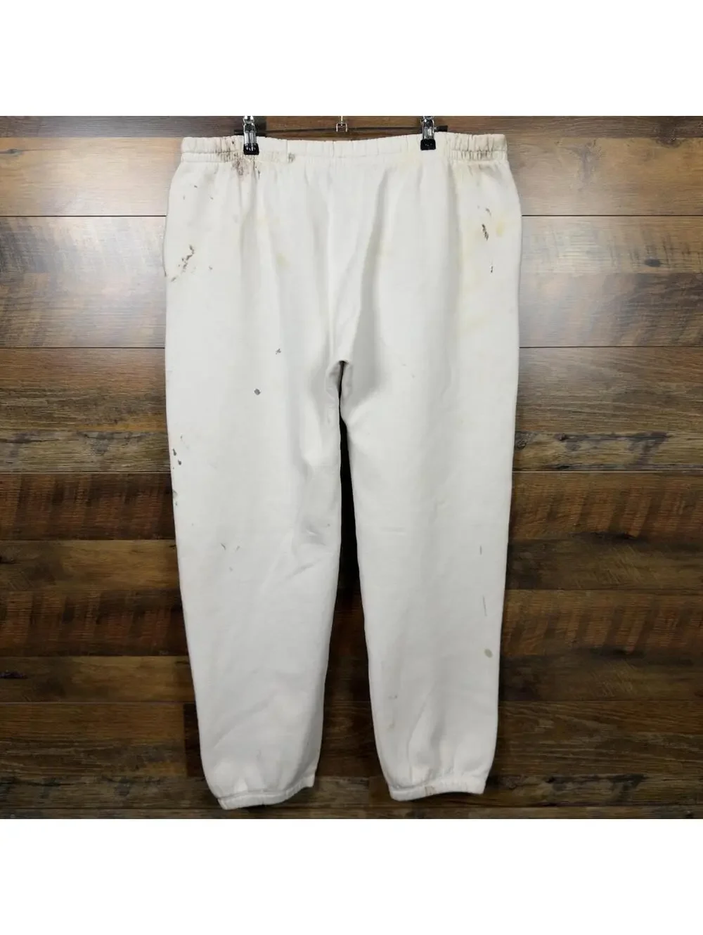 Vintage Polo Ralph Lauren Sweatpants Medium White Paint Splatter Distressed